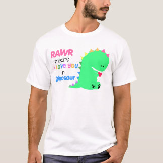 Rawr betekent dat ik van je hou in DINOSAUR shirt