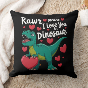 Rawr betekent dat ik van je hou in Dinosaur T Rex  Kussen