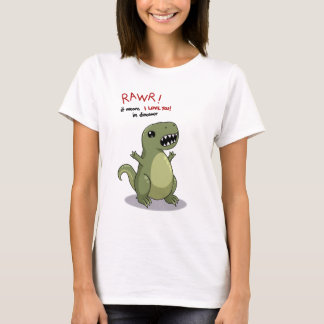 Rawr betekent dat ik van je hou in Dinosaur T-shirt