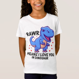 RAWR betekent dat ik van je hou in Dinosaur T-shirt