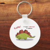 Rawr betekent dat ik van je hou in dinosaurus Steg Sleutelhanger (Voorkant)