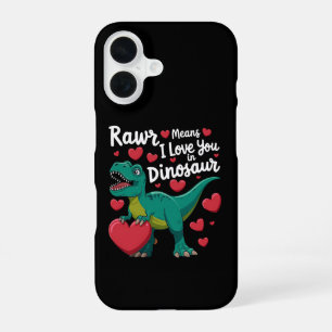 Rawr betekent dat ik van je hou in dinosaurus T Re iPhone 16 Hoesje