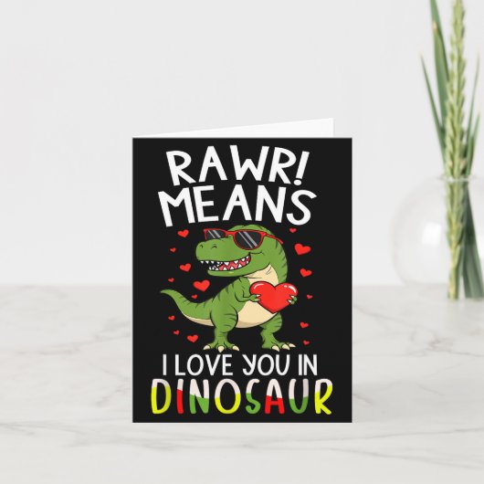 Rawr betekent dat ik van je hou in Dinosaurus Vale Kaart (Voorkant)