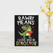 Rawr betekent dat ik van je hou in Dinosaurus Vale Kaart (Gele Bloem)