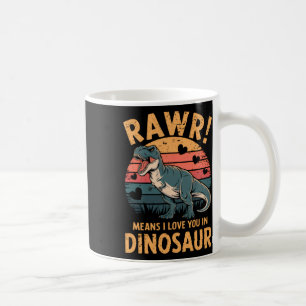 Rawr betekent dat ik van je hou in Dinosaurus Vale Koffiemok
