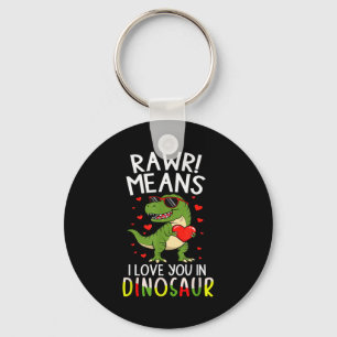 Rawr betekent dat ik van je hou in Dinosaurus Vale Sleutelhanger