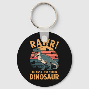 Rawr betekent dat ik van je hou in dinosaurus Vale Sleutelhanger