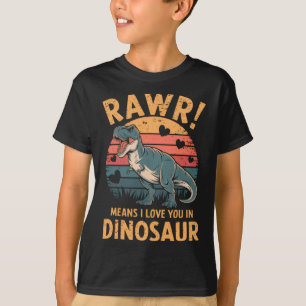 Rawr betekent dat ik van je hou in dinosaurus Vale T-shirt