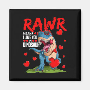 Rawr betekent ik hou van je in Dinosaur T Rex Lief Magneet