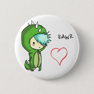Rawr betekent liefde ronde button 5,7 cm
