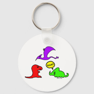 Rawr! Cute Dinosaurs Chibi Babies Dinos Sleutelhanger