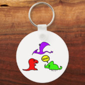 Rawr! Cute Dinosaurs Chibi Babies Dinos Sleutelhanger (Voorkant)