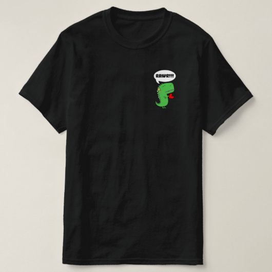 RAWR Cute T-Rex Funny Valentijnsdag Gift T-shirt (Design voorkant)