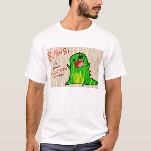 RAWR, de dinotaal T-shirt (Voorkant)