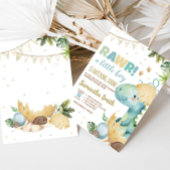 Rawr Dino Baby shower Kaart