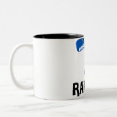 Rawr Dino Blue Tweekleurige Koffiemok (Links)