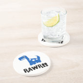 Rawr Dino Blue Zandsteen Onderzetter (Zijkant)