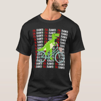 Rawr Dino Dinosaur Riding Cyclus T Rex Biker Rider T-shirt