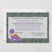 Rawr Dino DriveBy Happy Birthday Parade Uitnodigin Kaart (Achterkant)