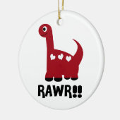 Rawr Dino Red Keramisch Ornament (Links)