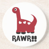 Rawr Dino Red Zandsteen Onderzetter (Voorkant)
