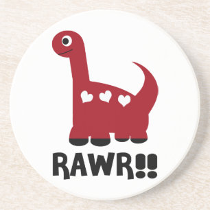 Rawr Dino Red Zandsteen Onderzetter