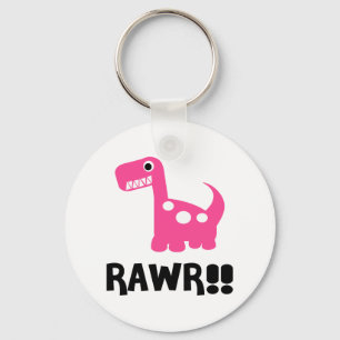 Rawr Dino Roze Sleutelhanger