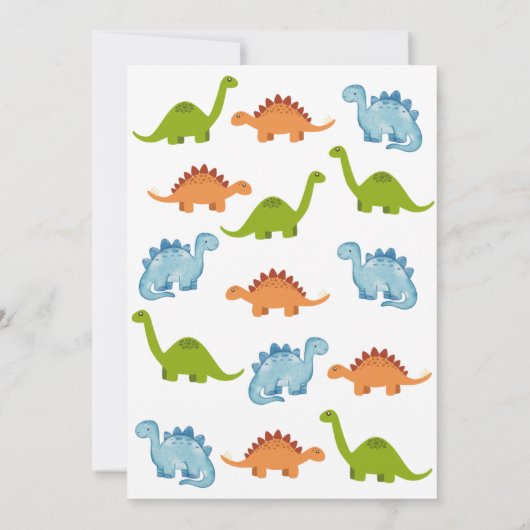 RAWR Dino uitnodigingen (Achterkant)