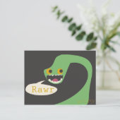 Rawr Dinosaur Briefkaart (Staand voorkant)