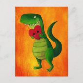 RAWR Dinosaur Love Briefkaart (Voorkant)