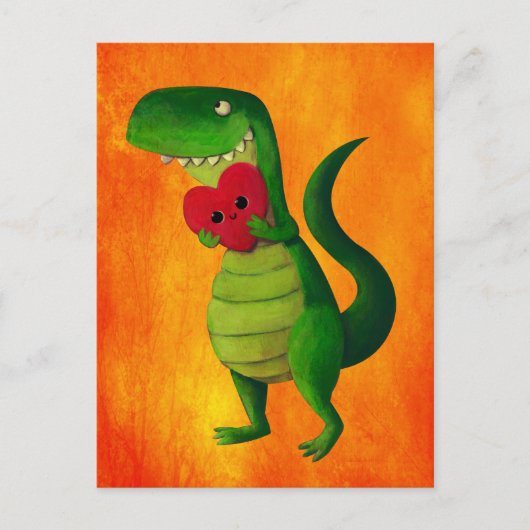 RAWR Dinosaur Love Briefkaart (Voorkant)