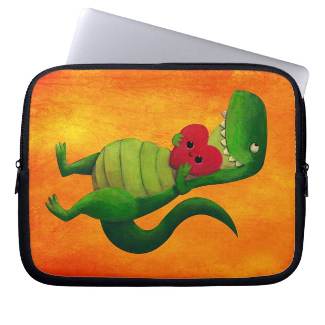 RAWR Dinosaur Love Laptop Sleeve (Voorkant)