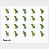 RAWR Dinosaur Love Ronde Sticker (Vel)