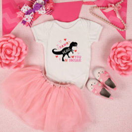 Rawr Dinosaur Valentijnsdag Romper