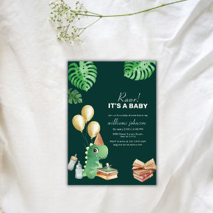 Rawr Dinosaur Verhaalboek Ballon Baby Shower Kaart