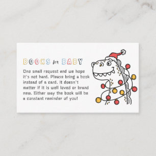 RAWR! Dinosaur Winter Christmas Coed Baby shower Informatiekaartje