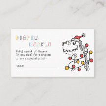 RAWR! Dinosaur Winter Christmas Coed Baby shower