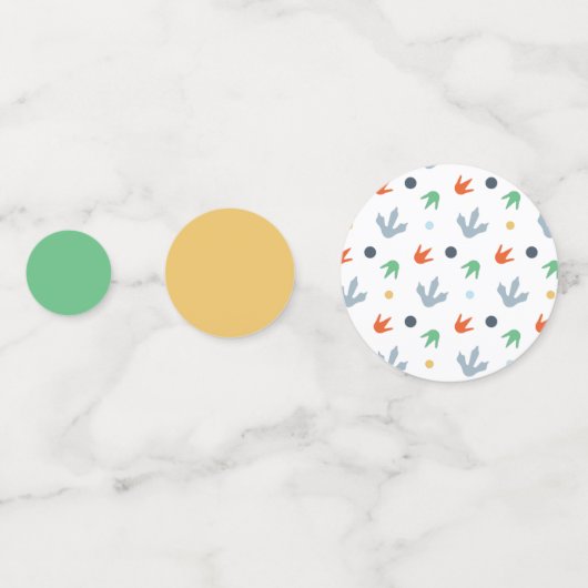 Rawr Dinosaurus Voet Print Verjaardagstabel Confetti (Voorkanten)