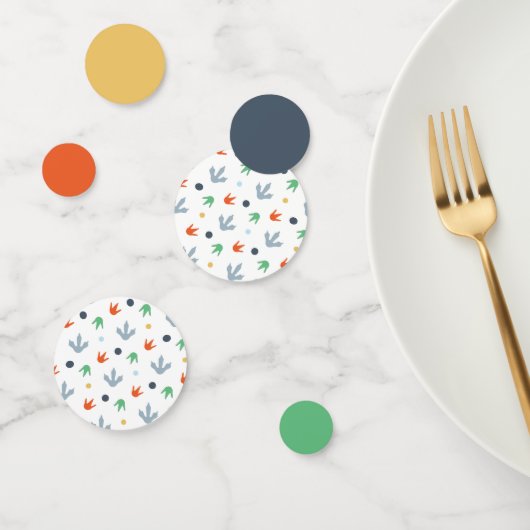 Rawr Dinosaurus Voet Print Verjaardagstabel Confetti (Groep)