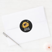 Rawr Dough Funny Food Pun Dark BG Ronde Sticker (Envelop)