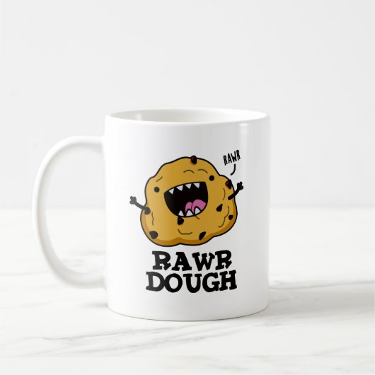 Rawr Dough Funny Food Pun Koffiemok (Links)