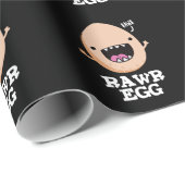 Rawr Egg Funny Roaring Raw Egg Pun Dark BG Cadeaupapier (Rol Hoek)