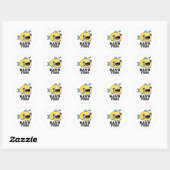 Rawr Fish Funny Animal Pun Ronde Sticker (Vel)