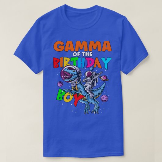 Rawr Gamma's van de Astronaut Riding di Banca T-shirt (Design voorkant)