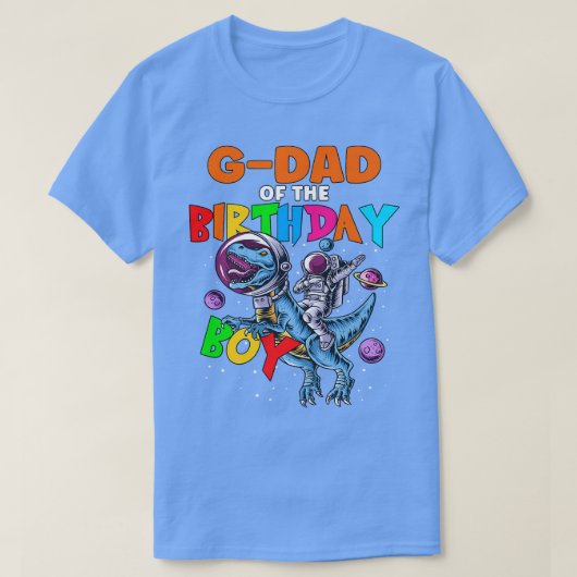 Rawr Gdad of the Birthday Boy Astronaut Riding Din T-shirt (Design voorkant)