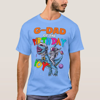 Rawr Gdad of the Birthday Boy Astronaut Riding Din T-shirt