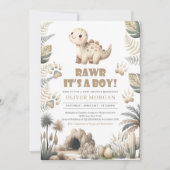 Rawr het is een schattig schattig Dinosaur aards B Kaart (Voorkant)