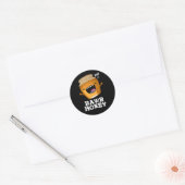 Rawr Honey Funny Raw Honey Pun Dark BG Ronde Sticker (Envelop)