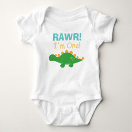 Rawr, I am One, Schattigee dinosaurus voor baby's Romper