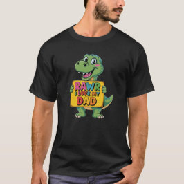 Rawr I Love My Dad Cute Dinosaur Design T-shirt